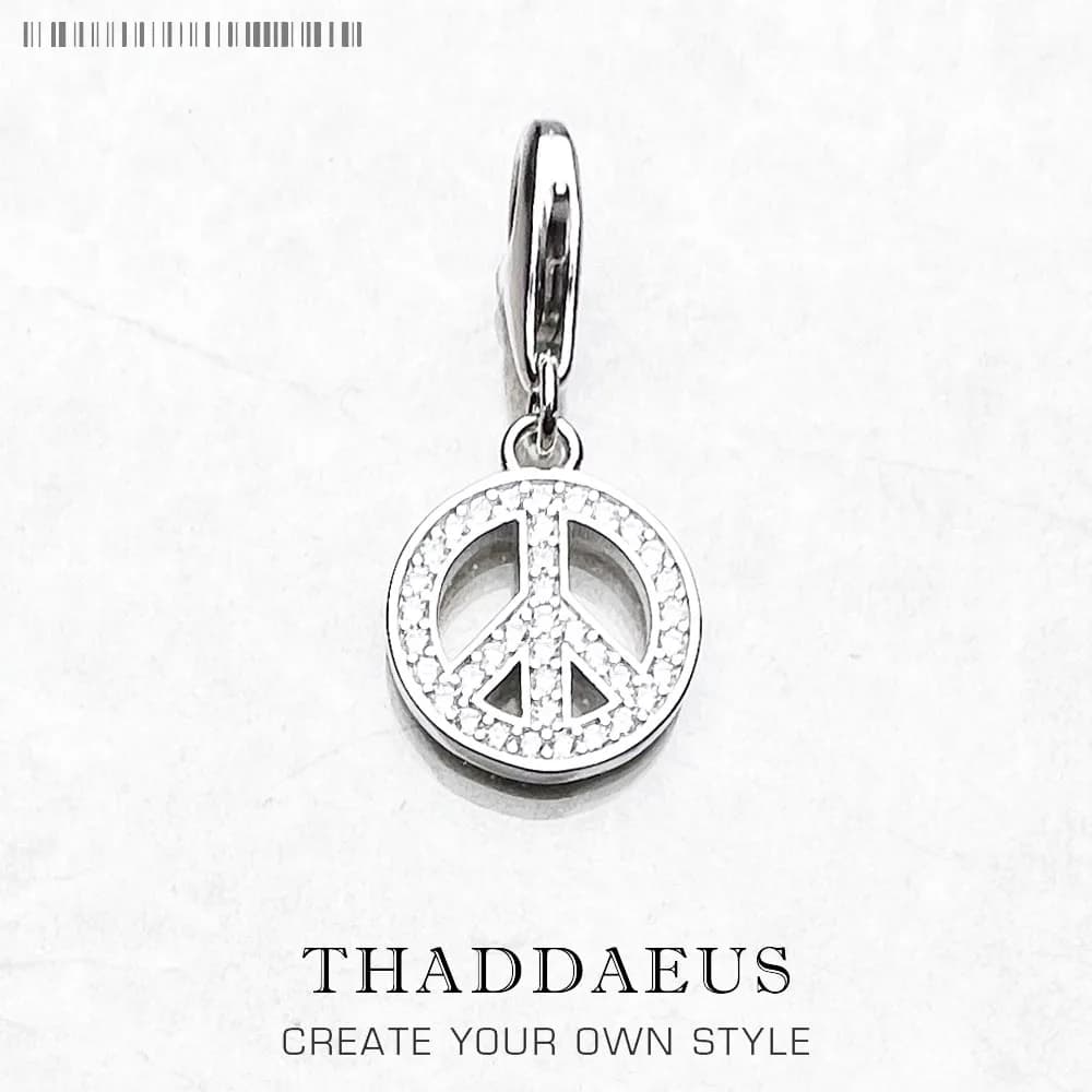 Bijoux de déclaration symbole de paix balancent pendentif à breloque en argent Sterling 925 cadeau c