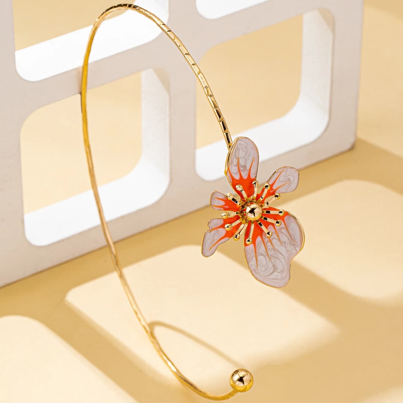 Collier ras du cou pour femme, simple et élégant, avec un motif floral coloré, un bijou doux et roma
