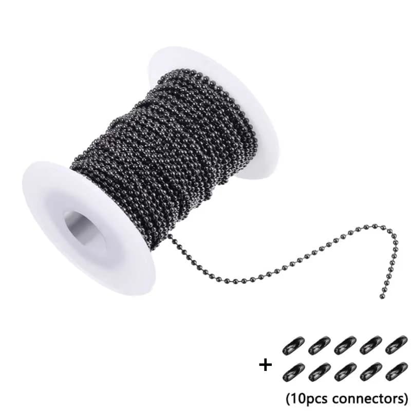 1.2/1.5/2/2.4/3/4mm doré/noir/Bronze/argenté couleur métal boule perles chaînes pour bricolage colli