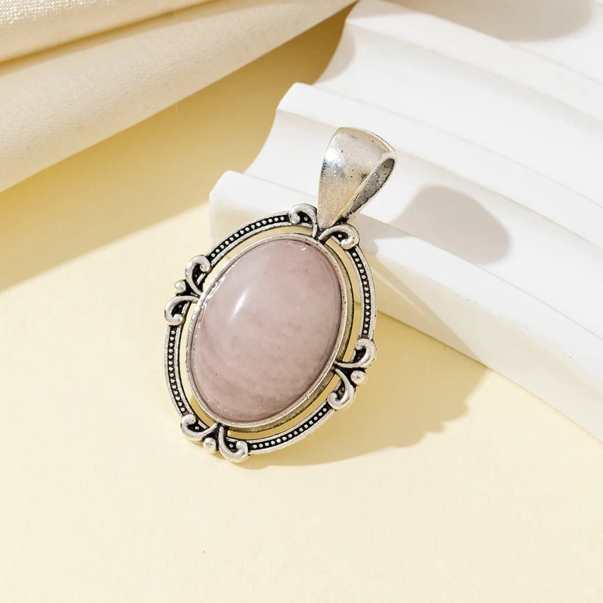 Pendentif en dentelle naturelle, coquille de nacre ovale, 34x21mm, pour la fabrication de bijoux, ac