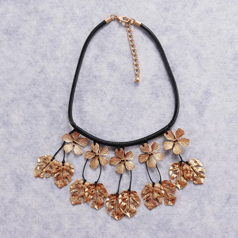 Collier à franges en forme de cascade fait à la main, pendentif en pierre de colle de haute qualité,