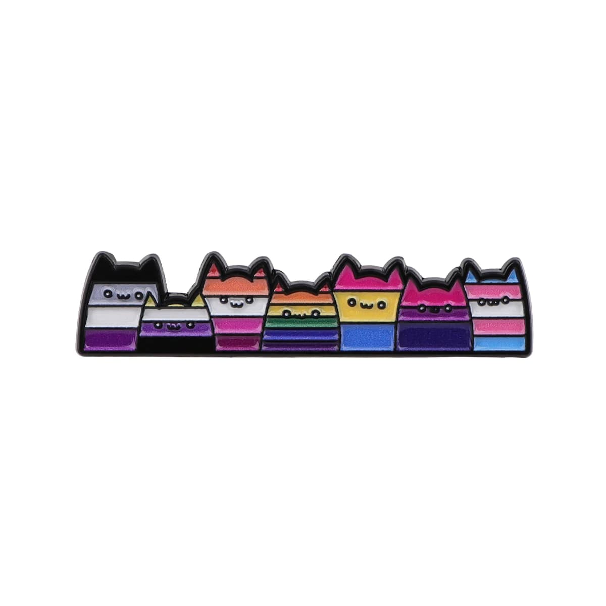 Épingles en émail chats arc-en-ciel, broches personnalisées, insignes de revers, étui à bombes, sacs