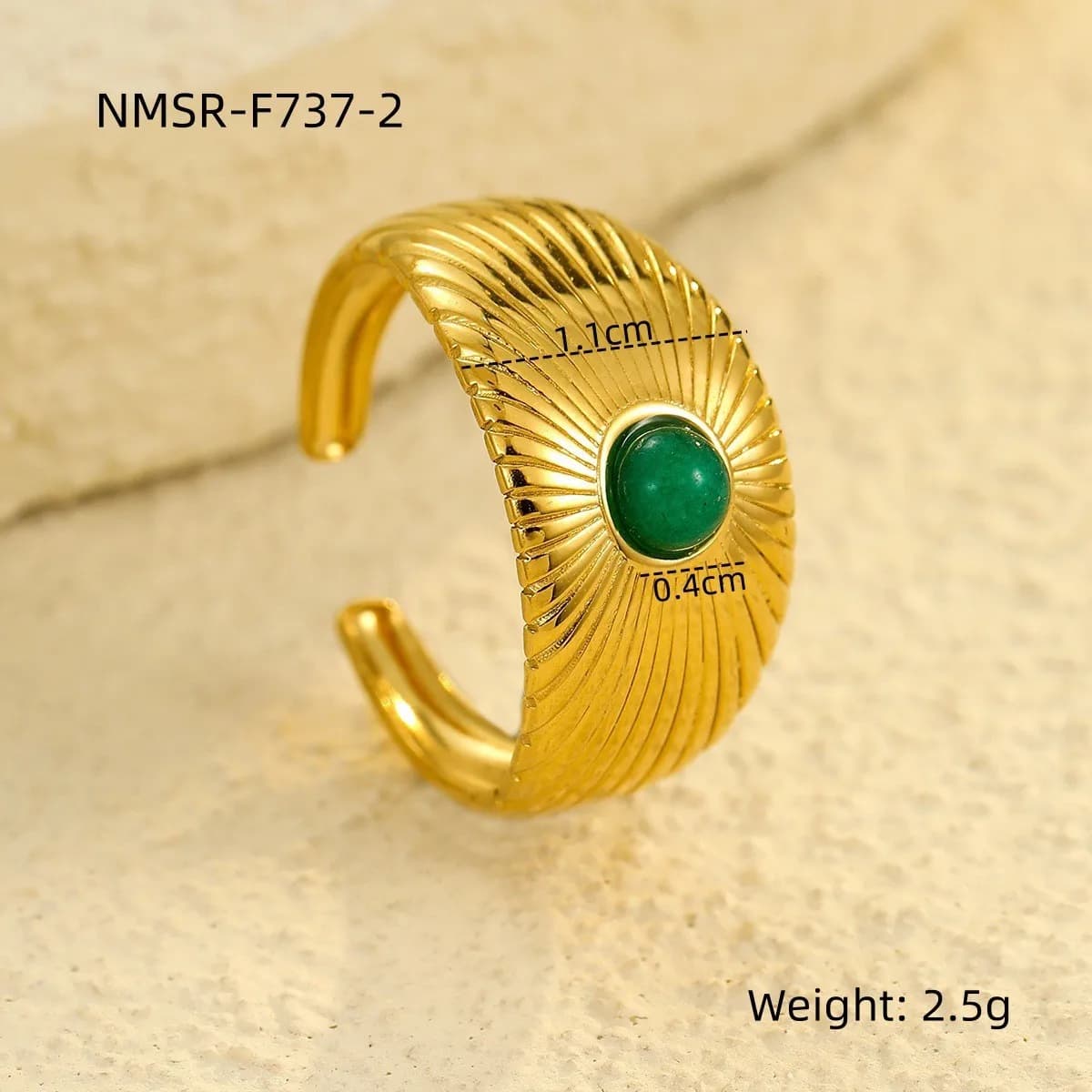 Série Pierre Naturelle pour Femmes et Hommes, Bague Elliptique avec Pierre Œil de Tigre Véritable, A