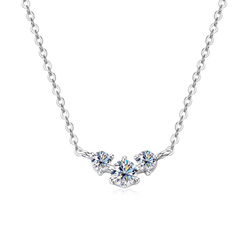 IOGOU-Collier pendentif en argent véritable 925 pour femme, collier Moissanite complet, bijoux tour