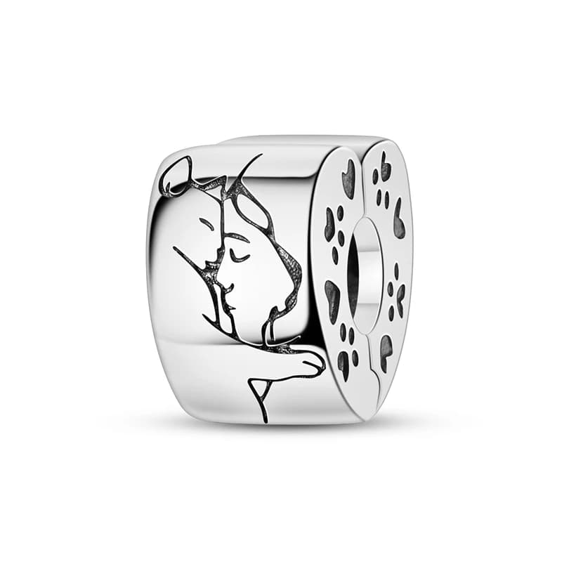 Clips en argent Sterling 925, étoiles, lune, soleil, marguerite, breloques, chaîne de sécurité papil