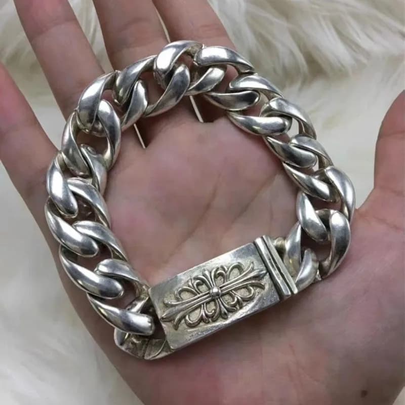 Bracelet en argent tibétain Miao, bijou de poignet unisexe minimaliste rétro, style punk et hip-hop