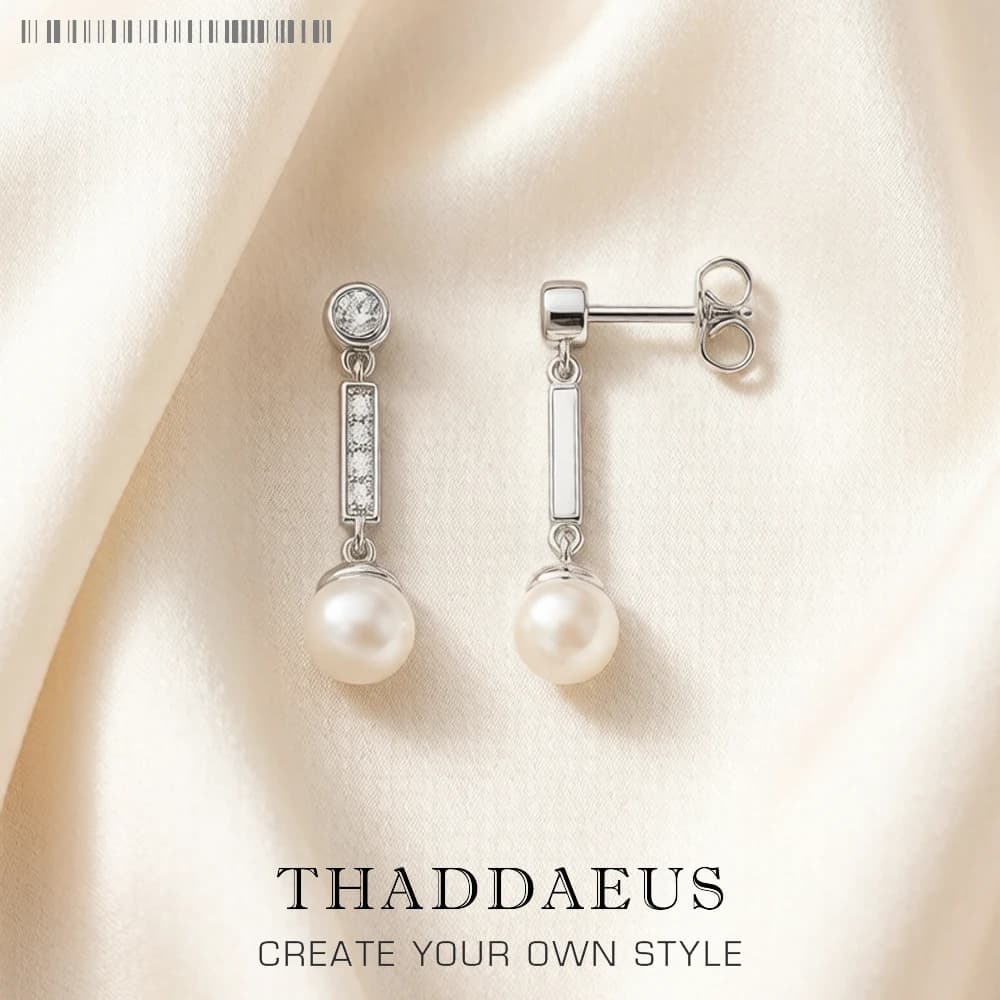 Boucle d'oreille en argent Sterling 925 pour femmes, perle de culture douce et scintillante, cadeau