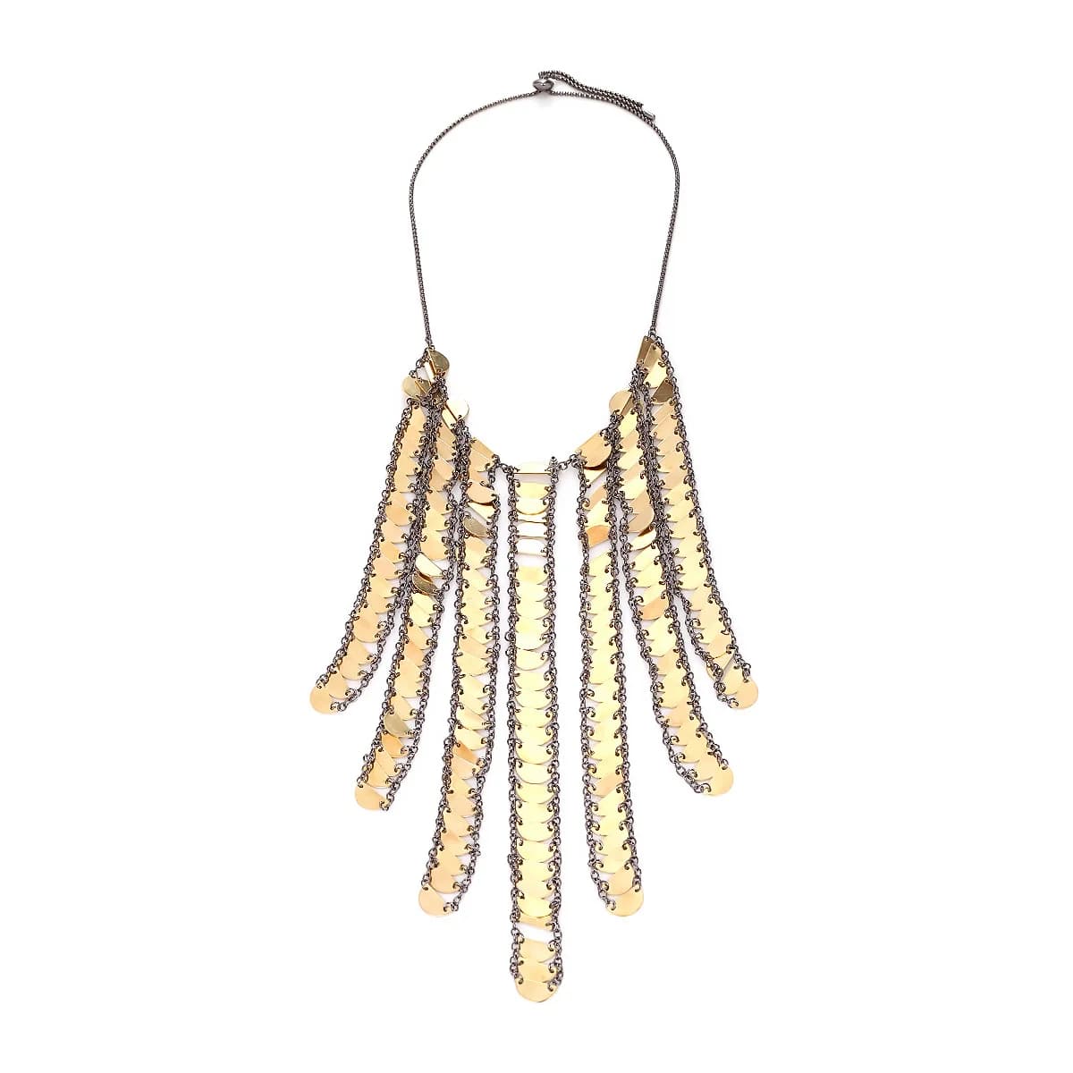 Collier cascade vintage en métal pour femme, bijou de personnalité, accessoires de cou