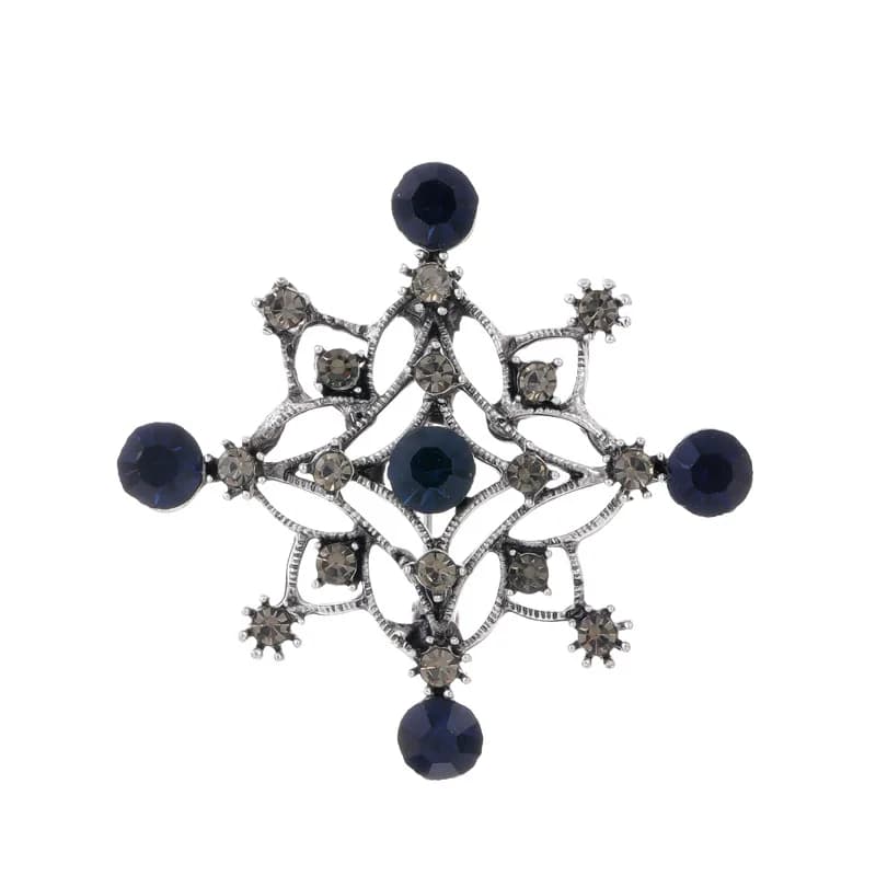 Broche croix de cour Vintage, style Baroque ajouré, perle de cristal brillant, bijoux en métal émail