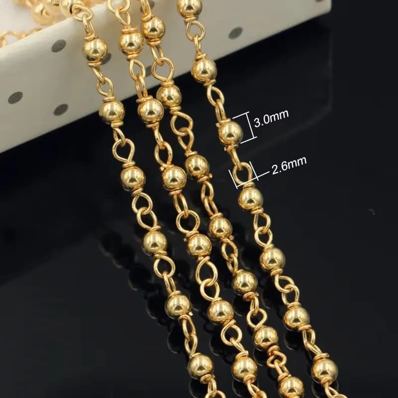 JOFor-Bracelet Rempli d'Or 14K, Bijou Inachevé, 1 Mètre