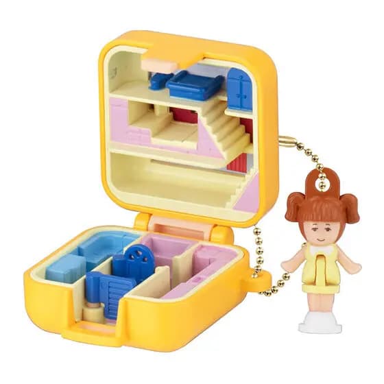 Bandai POLLY POCKET figurine petite fée coffre au trésor sac à dos porte-clés Gashapon balle jouets