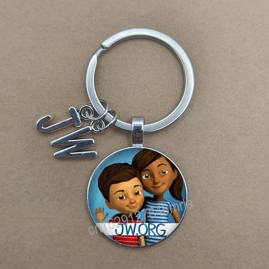 Nouveau pendentif de bijouterie JW Org tendance, pendentif photo du Seigneur en verre artistique à l