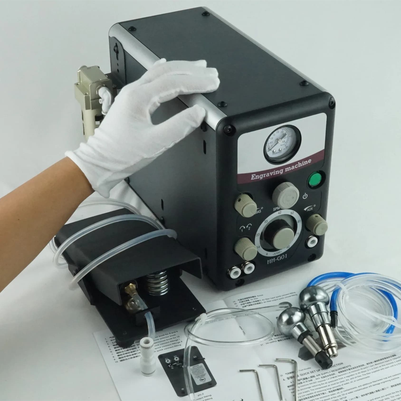 Graveur Pneumatique à Installation Rapide pour Bijoux, Machine à Graver à la Main, Outils de Réglage