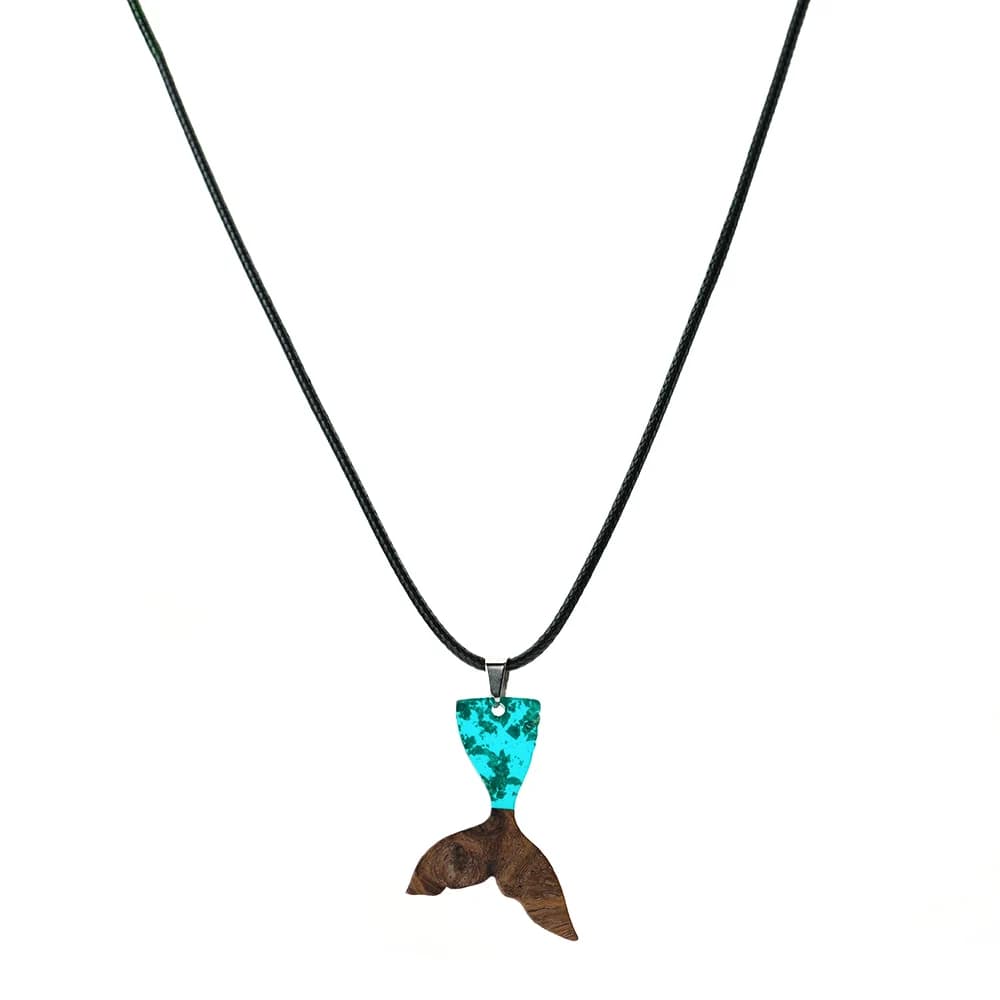 Collier pendentif queue de sirène unisexe, 17 pouces, 3 options de couleur, accessoire de cou pour l