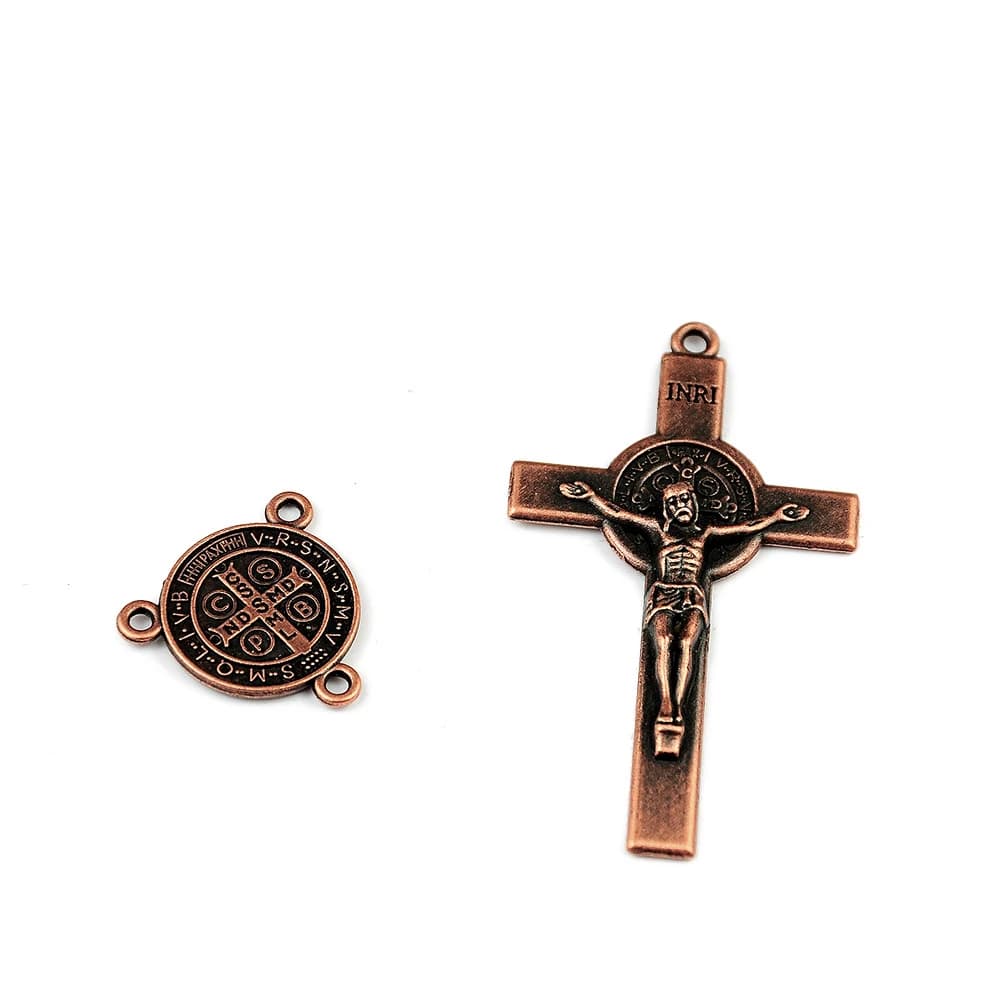 Accessoires de bijoux en alliage de Bronze chapelet catholique accessoires en alliage jésus bijoux à