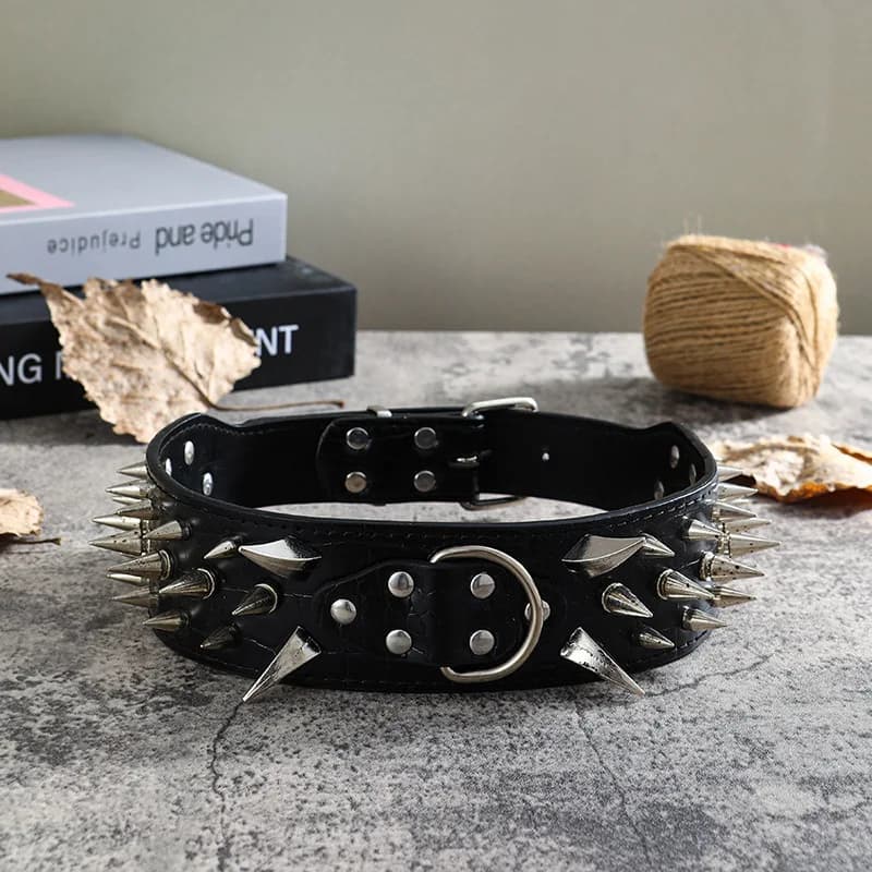 Collier pour chien de grande et moyenne taille, rivets dominateurs pour animaux de compagnie, pointe