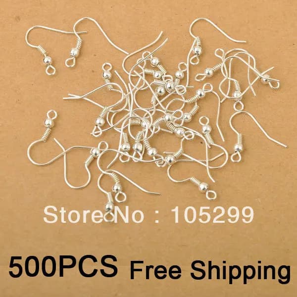 500 PCS/Lot gros fabrication de bijoux résultats réel 925 en argent Sterling perles françaises croch