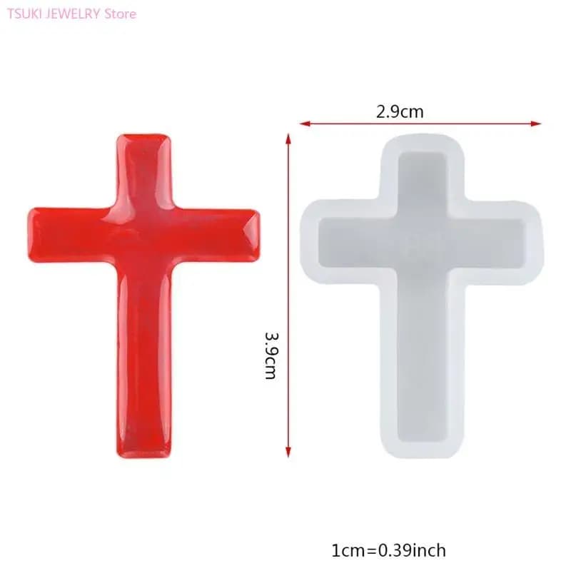 62KE résine pour fabrication bijoux artisanaux en croix, moule pour bricolage, pendentif, fabricatio