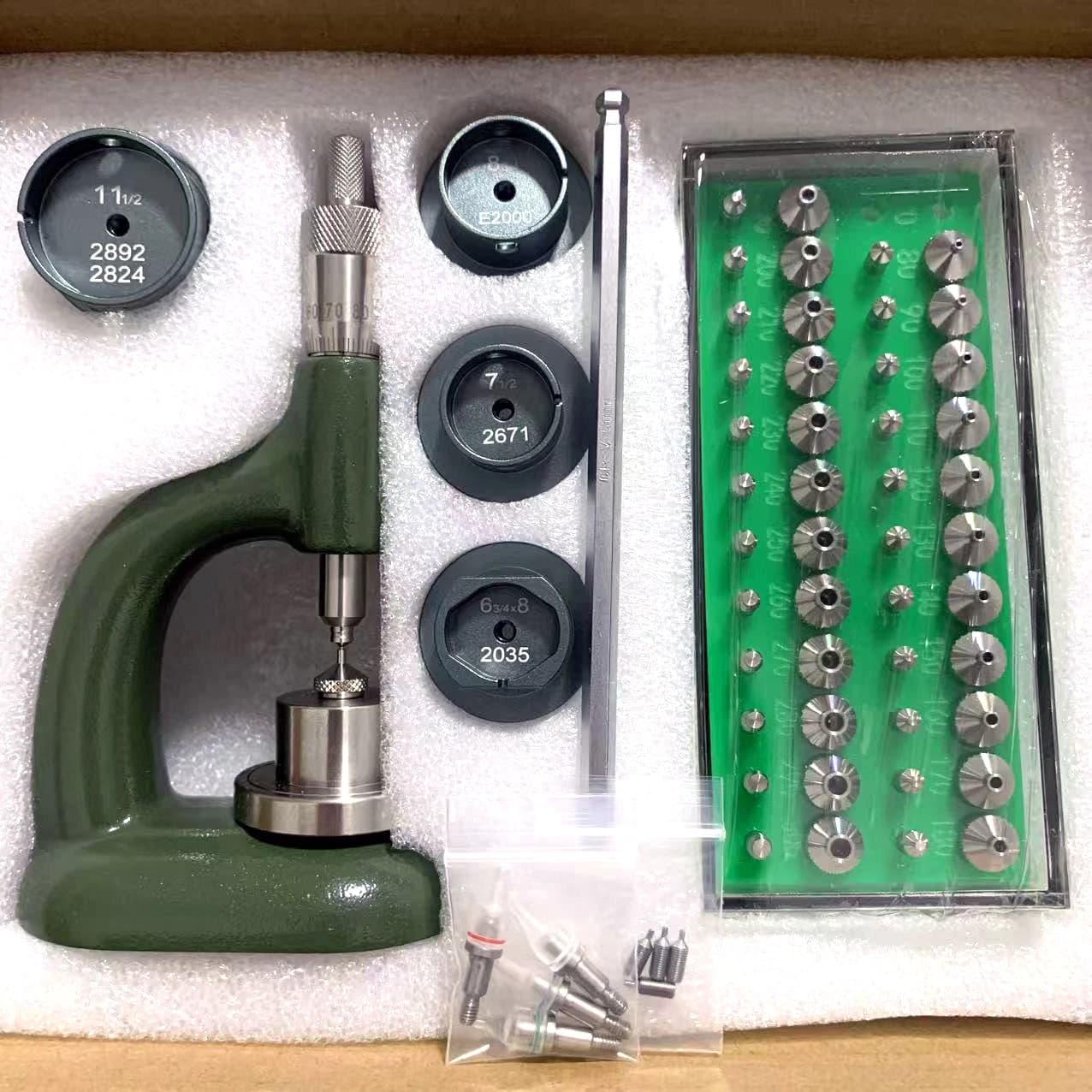 outils de montre, machines d'installation de bijoux, montres métalliques, yeux en pierres précieuses