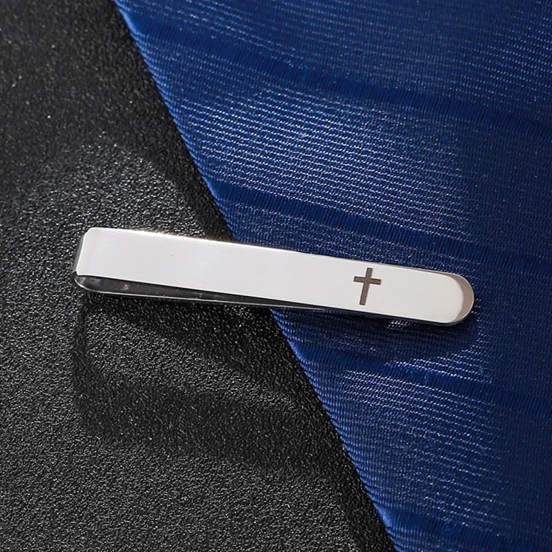 Pinces à cravate classiques croisées en métal pour hommes et femmes, épingle de cravate formelle pou