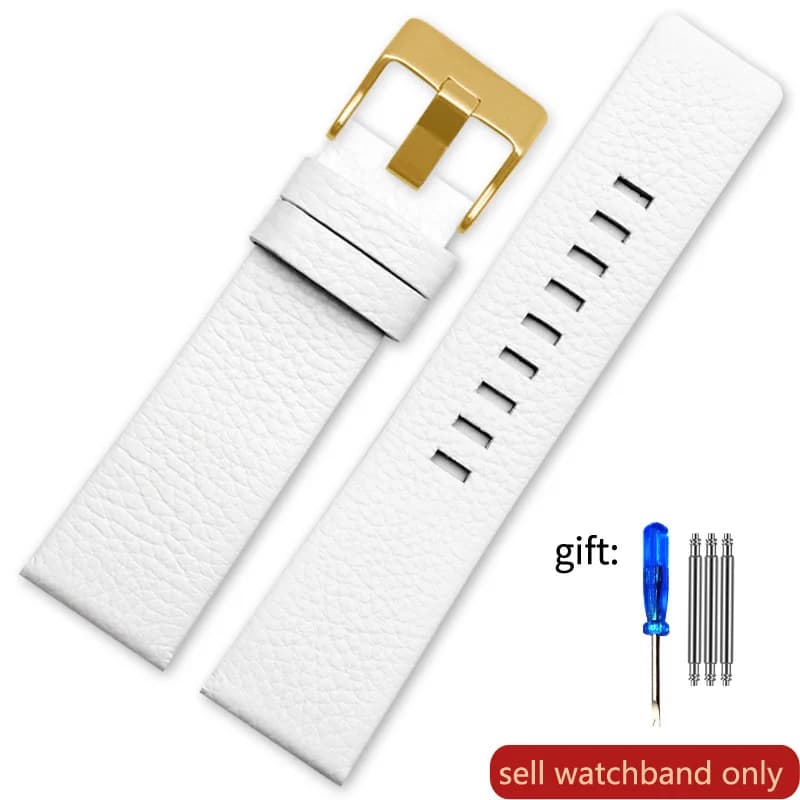 Bracelet de montre en cuir véritable pour ceinture de montre Diesel DZ7257 1657 4323 7314 7313 7371