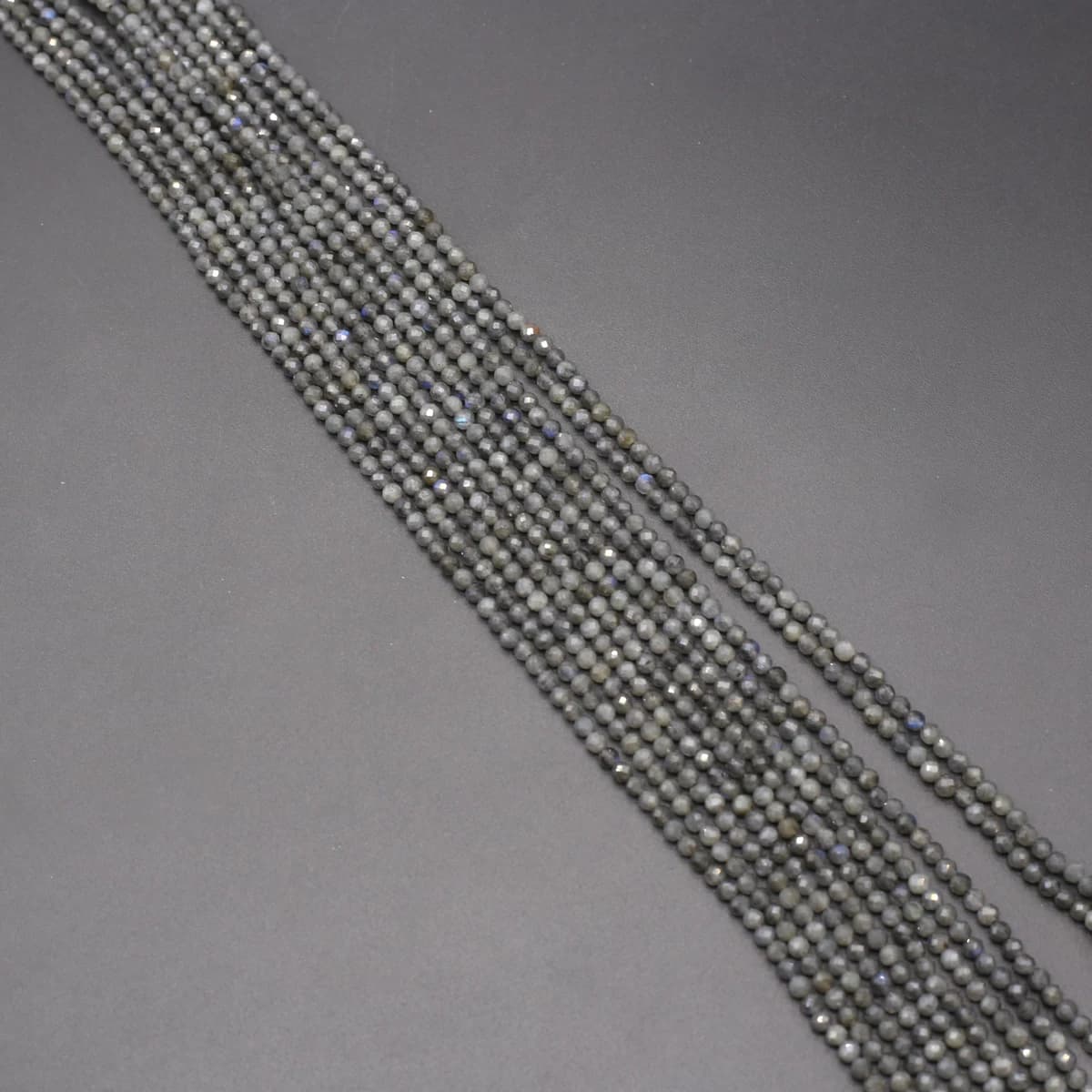 Perles Rondes à Facettes en Pierre Naturelle, Flash Labrumen, DIY, Bijoux, Collier, Boucles d'Oreill