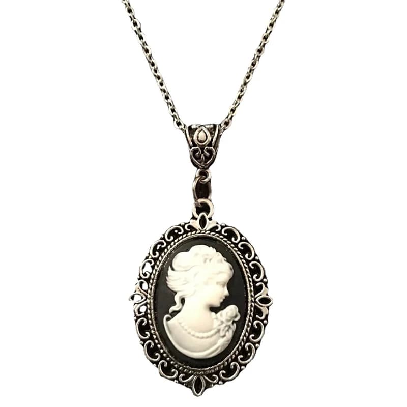 Collier de beauté gothique, bijoux Vintage victorien sculpté, ras du cou à breloques pour femmes et
