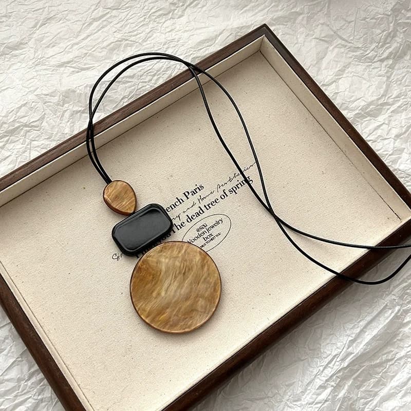 Collier bohème Long avec pendentif géométrique pour femmes, chaîne de pull, accessoire de mode