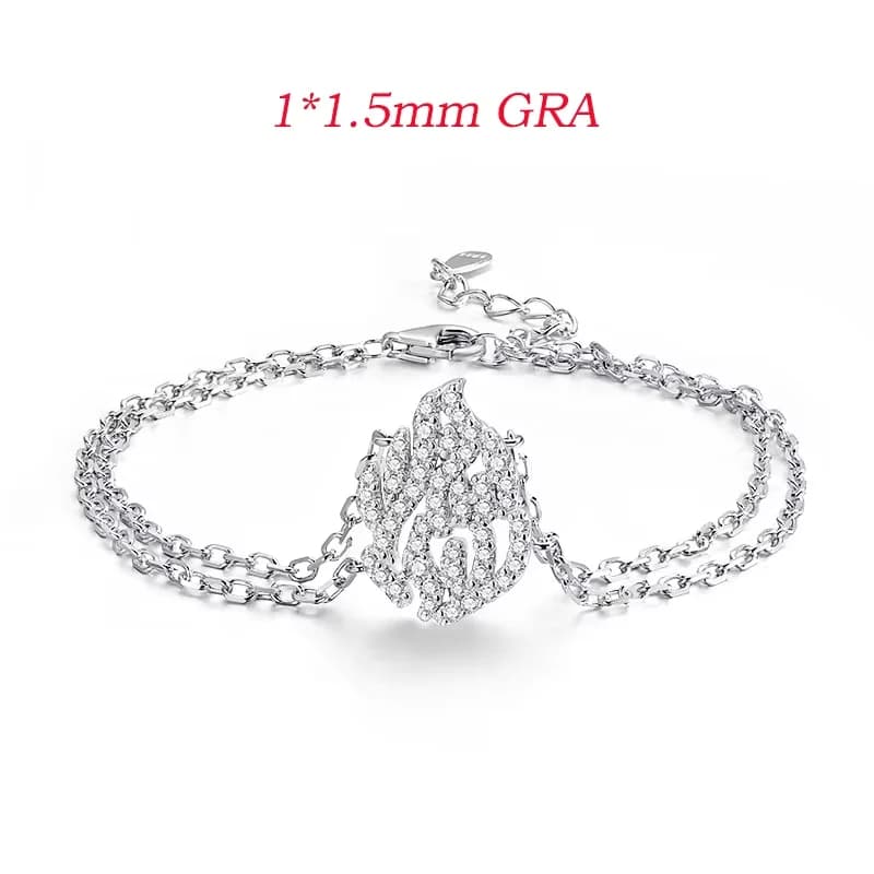 Bracelets Moissanite certifiés Smyoue pour femmes et hommes, bijoux en argent Sterling S925 plaqué 1