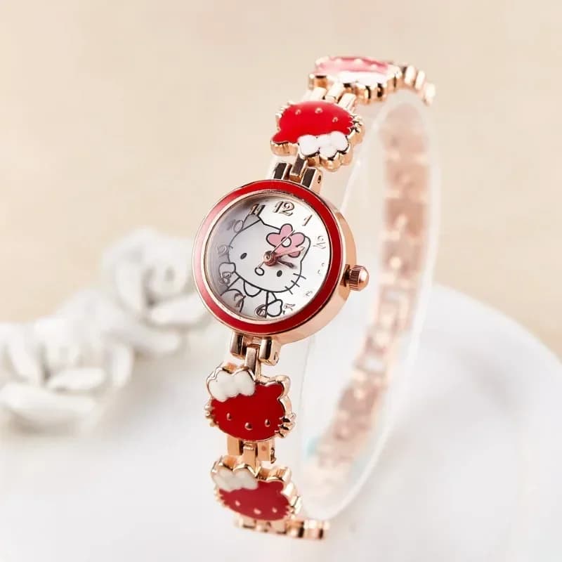 Sanrio Hello Kitty montre Kawaii Kt chat dames bijoux étudiant dessin animé montre à Quartz petite a
