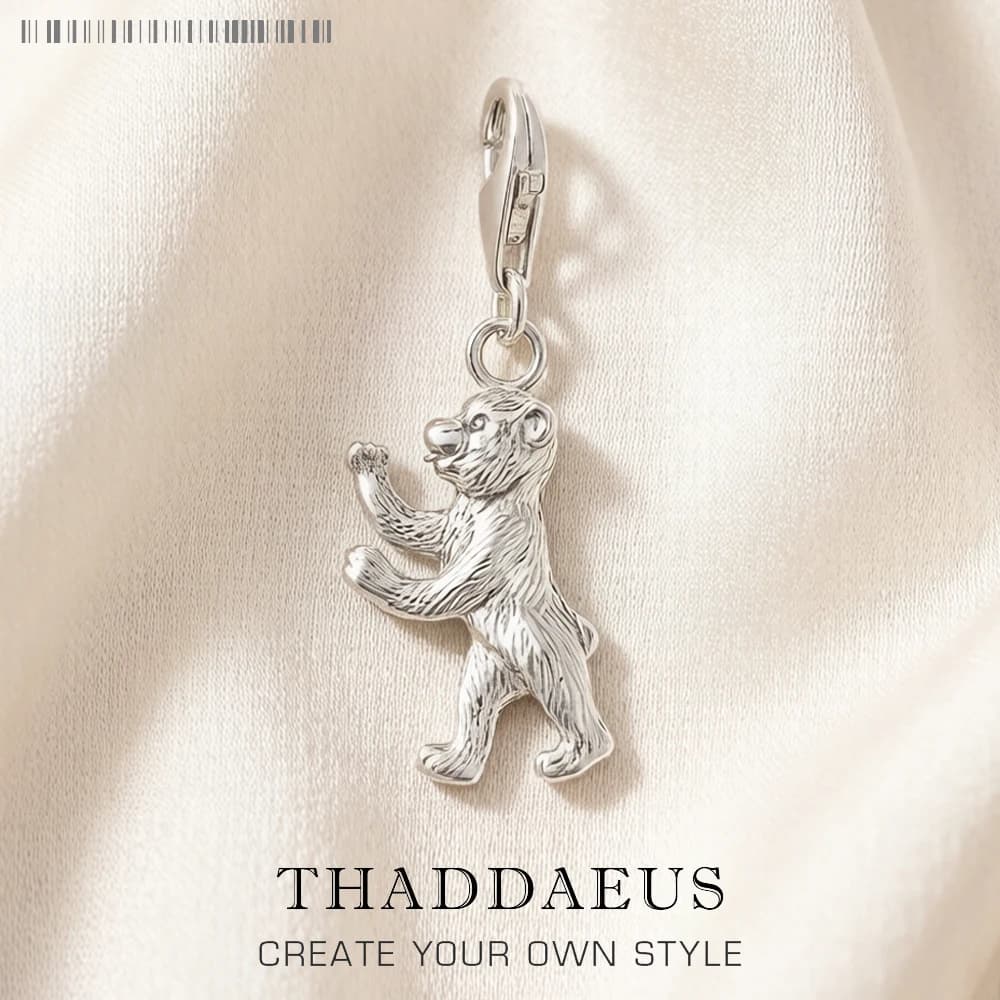 Pendentifs à breloque ours Berlin pour femmes et hommes, en argent Sterling 925, nouveaux bijoux mig