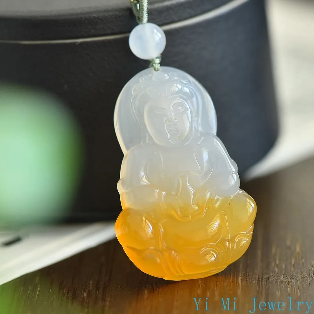Collier pendentif en cristal naturel pour hommes et femmes, agate, calcédoine, amulette de maintien
