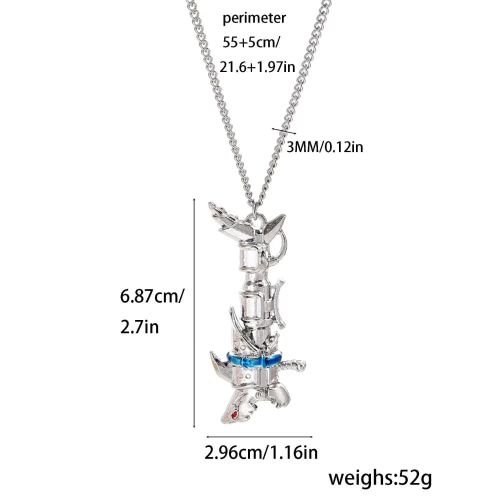 Collier en métal lanceur de fusée d'os de poisson pour les Fans, accessoires de bijoux, jouet cadeau