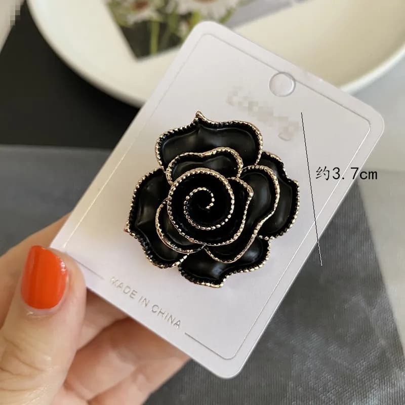 Broche rétro Rose pour femmes, accessoires de bijoux élégants haut de gamme, cadeau de fête, Banquet