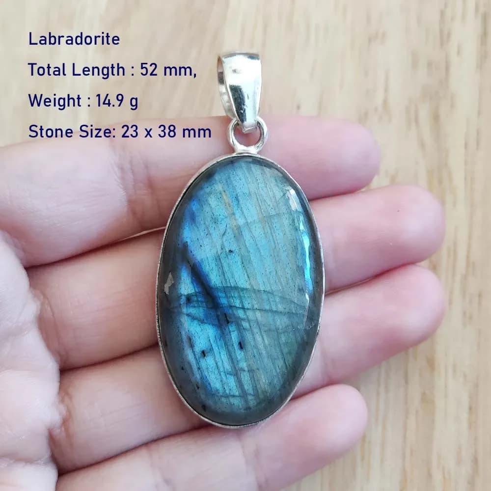 Pendentif Elena Labradorite authentique pour femmes, bijoux cadeau