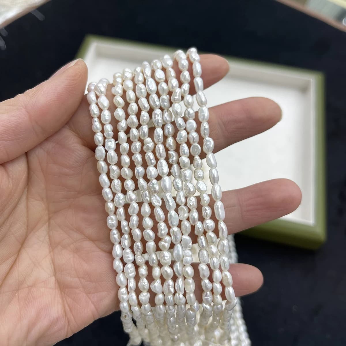 Perles Nugget naturelles d'eau douce, blanches, à trou droit, pour la fabrication de bijoux, collier