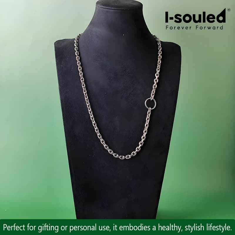 Collier en titane pur, joint torique, chaîne, hypoallergénique, 80cm, Style Simple, unisexe