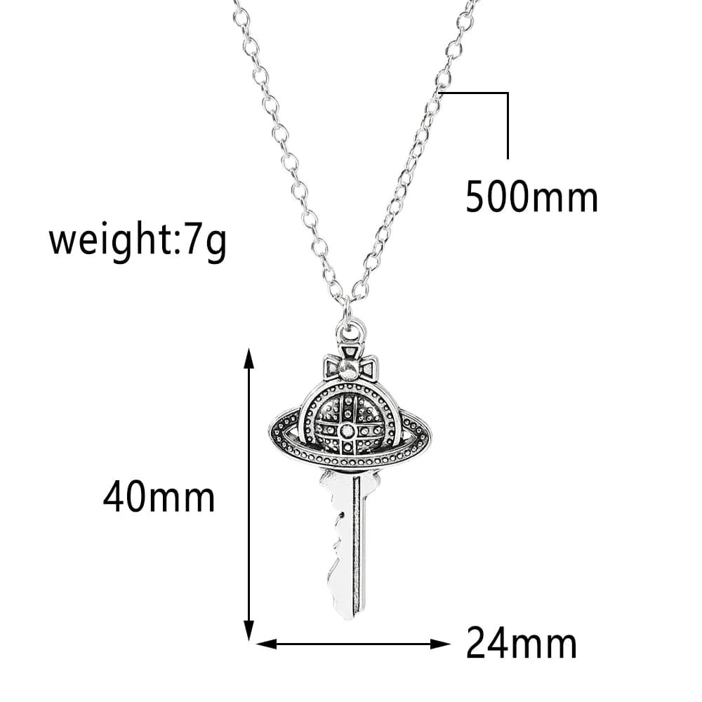 Collier à clé de style punk vintage, pendentif créatif pour hommes et femmes, accessoire de bijoux t