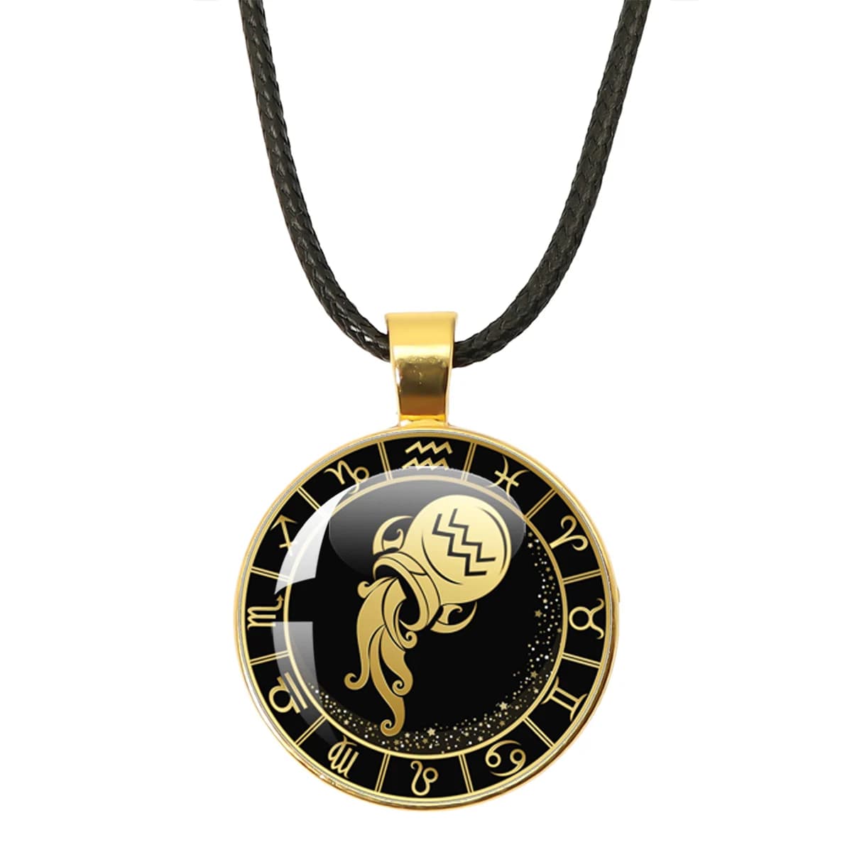 Collier 12 Constellations signe du zodiaque pendentif corde en cuir collier balance bélier lion chaî