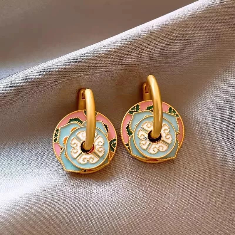 Boucles d'oreilles à fleurs pour femmes, bijoux modernes, tempérament élégant, couleur verte, cadeau