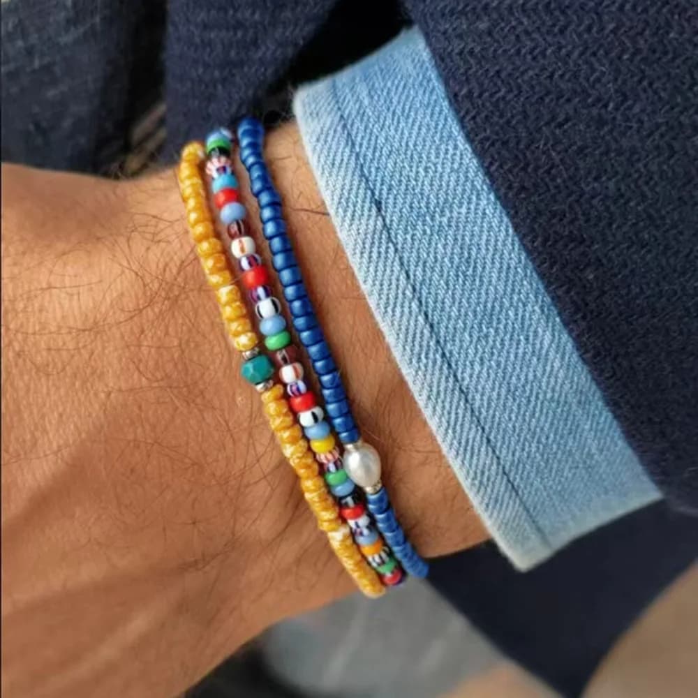 Meetvii bohème coloré MIYUKI perles Bracelet extensible pour femmes hommes Style Simple petite perle