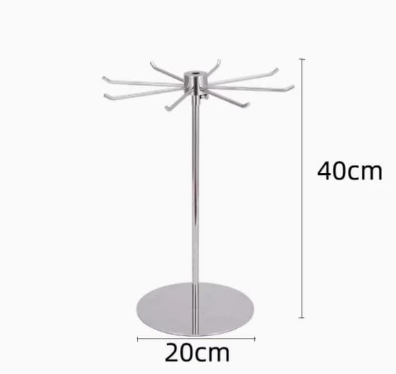 Présentoir rotatif multifonctionnel pour colliers, crochets pour foulards, support de suspension pou