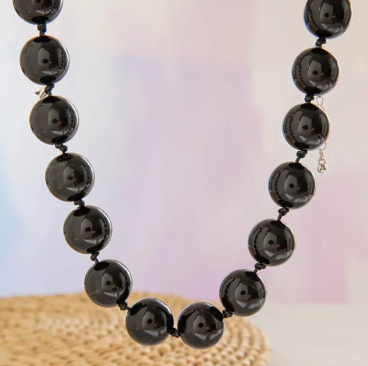 Collier de couleur bohème monocouche grandes perles personnalité exagérée collier de perles accessoi