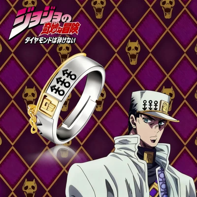 En stock : Bagues ajustables Jojo's Bizarre Adventure, adorables bijoux en métal pour cosplay d'anim