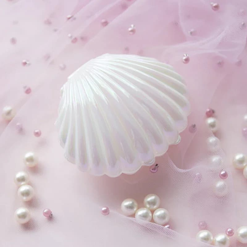 Poinboîte de présentation de bijoux en forme de coquillage, boîte de rangement pour matiques de mari