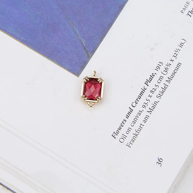 1 pièces bijoux à bricoler soi-même accessoires alliage incrusté cristal Double pendentif boucles d'