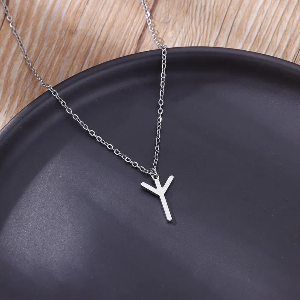 Vikings Rune pendentif collier en acier inoxydable pour femmes raffiné nordique runique pendentifs a