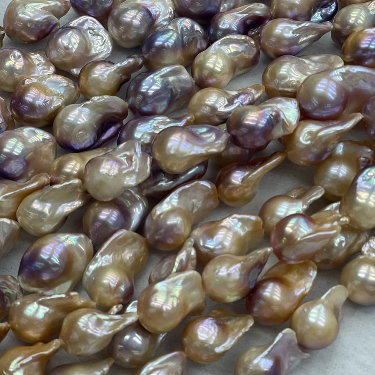 Collier de perles baroques naturelles d'eau douce violettes de 15x20mm-16x25mm, matériaux semi-finis