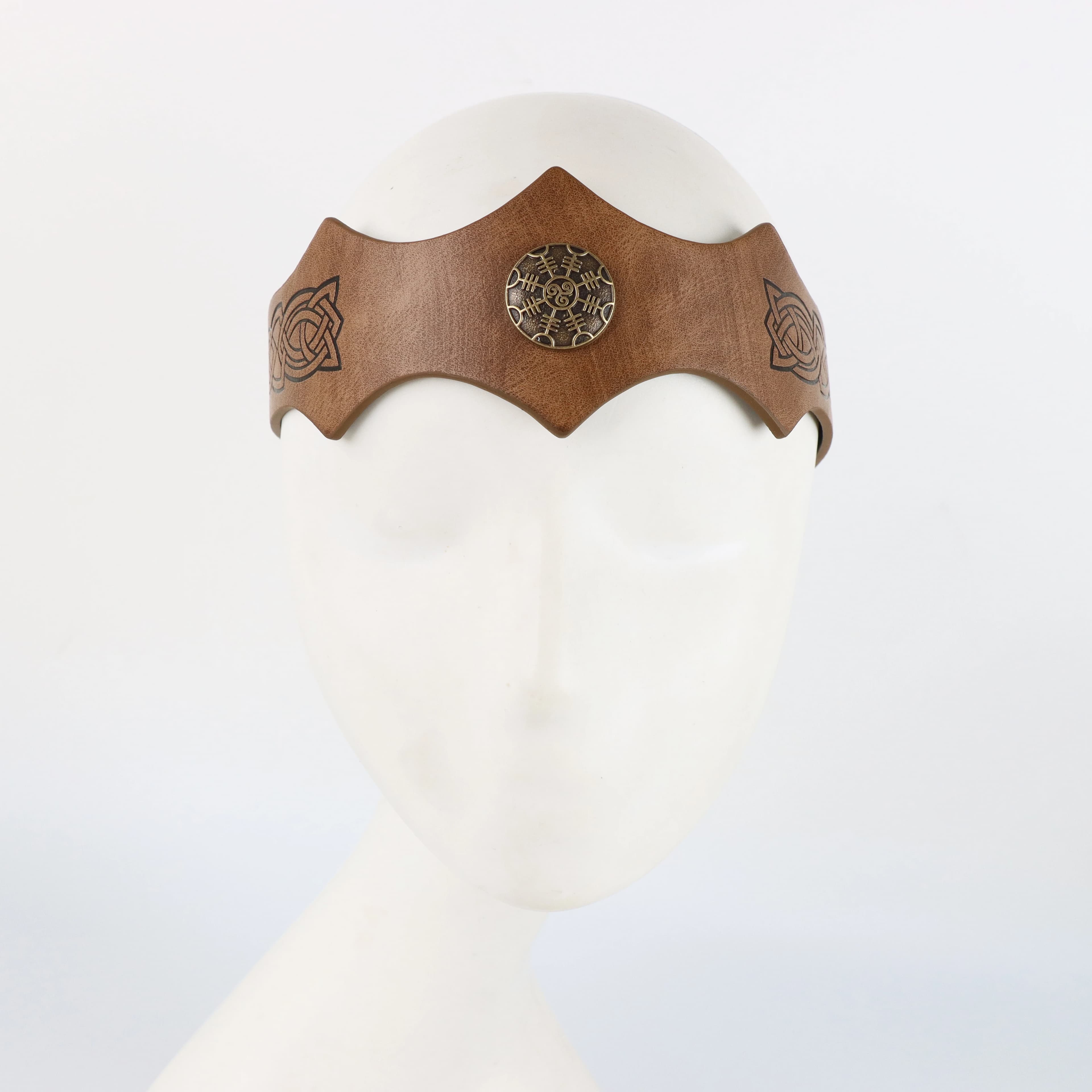 Bandeau de chevalier médiéval, couronne de roi Viking, déguisement d'halloween, accessoire LARP, cou
