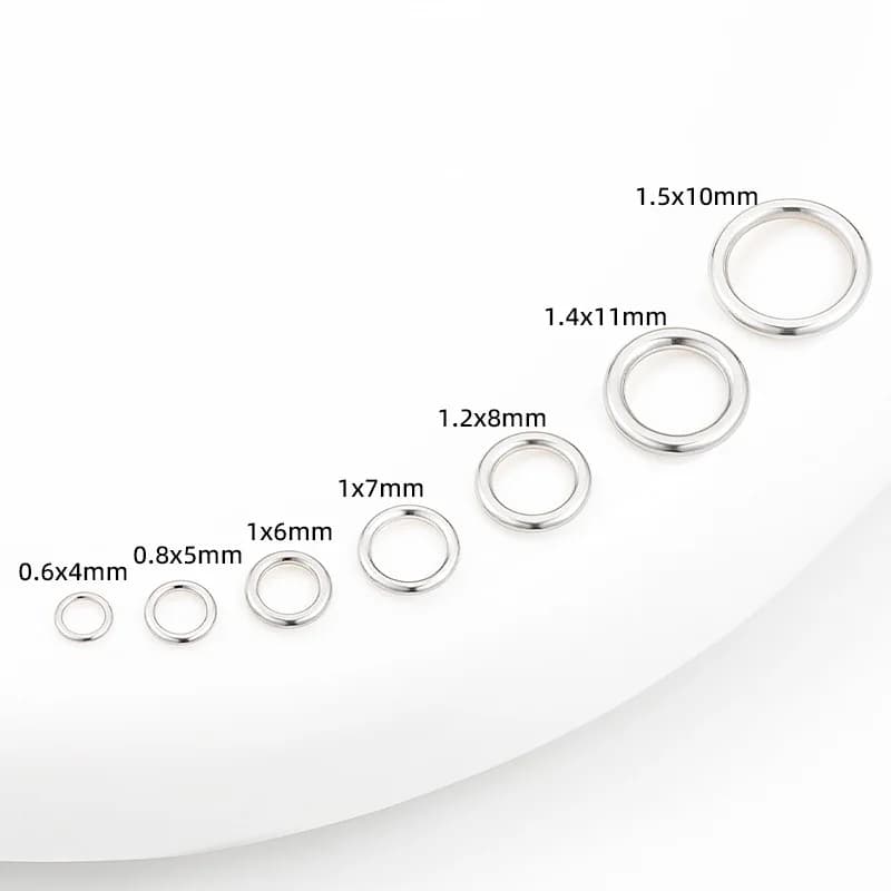 Boucle Ronde Fermée en Acier Inoxydable Sans Soudure pour Finition de Colliers et Accessoires de Bij